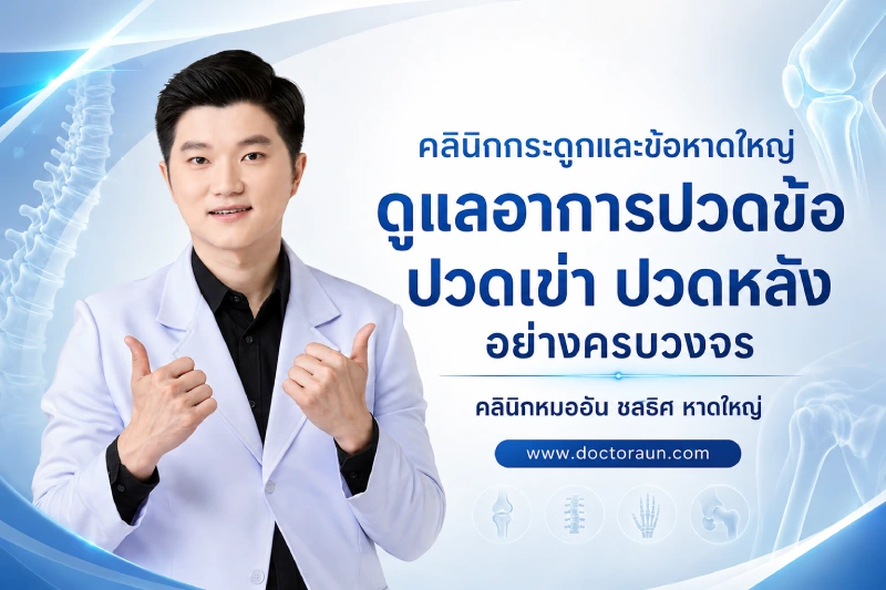 คลินิกกระดูกและข้อหาดใหญ่ ดูแลอาการปวดข้อ ปวดเข่า ปวดหลังอย่างครบวงจร